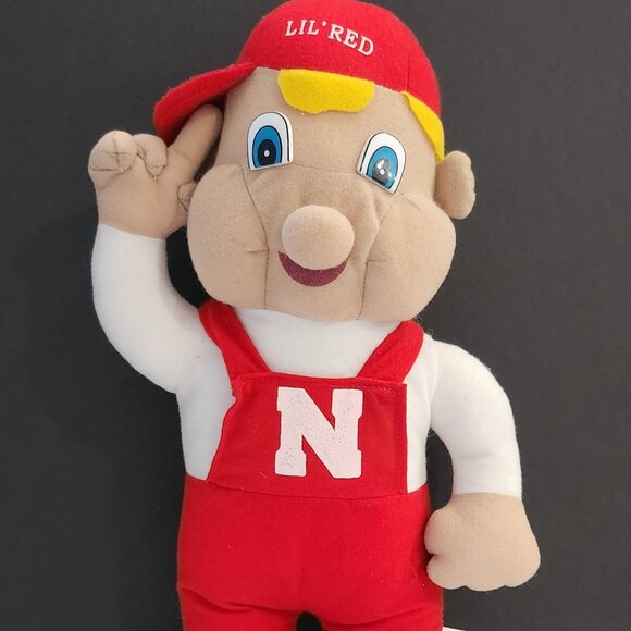 Vintage Lil 'Red Plush Mascot Doll for Nebraska Huskers Football NCAA College - Picture 1 of 9